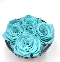 12 Rose Blu Stabilizzate - In Cilindro - Consegna Gratis