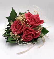 Bouquet Rose Stabilizzate Color Ciclamino
