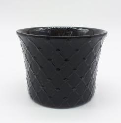 Vasetto Nero in Ceramica - Scegli la Misura
