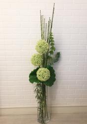 Mazzo Ikebana - Allium e Foglie di Loto