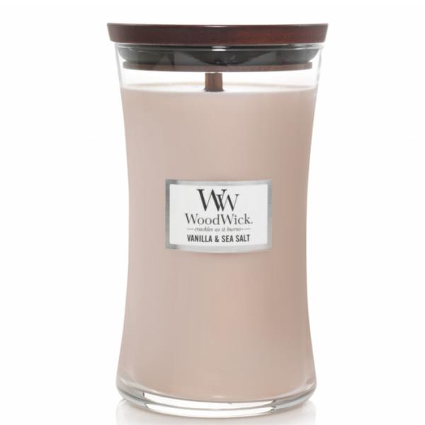 Woodwick Candela Grande - Vanilla & Sea Salt